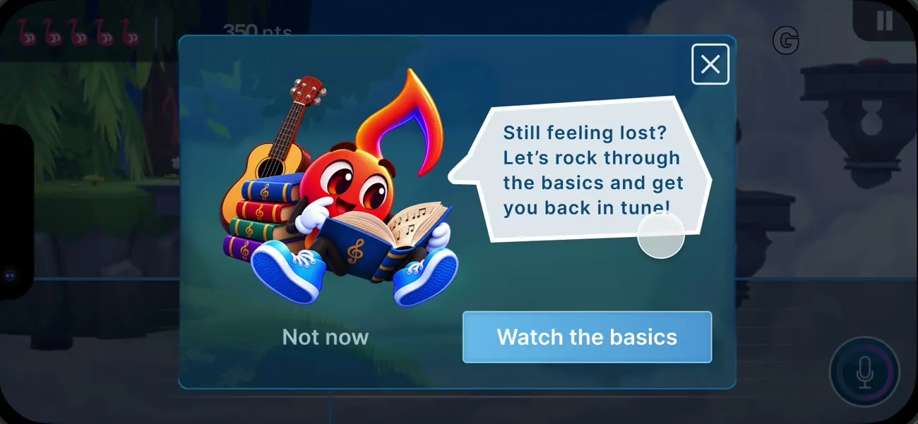 Modal: Still feeling lost? Watch the basics or Not now