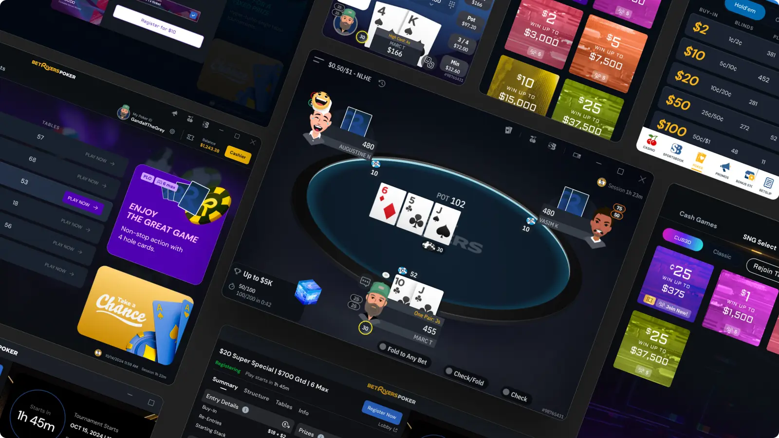 BetRivers Poker - App for Rush Street Interactive
