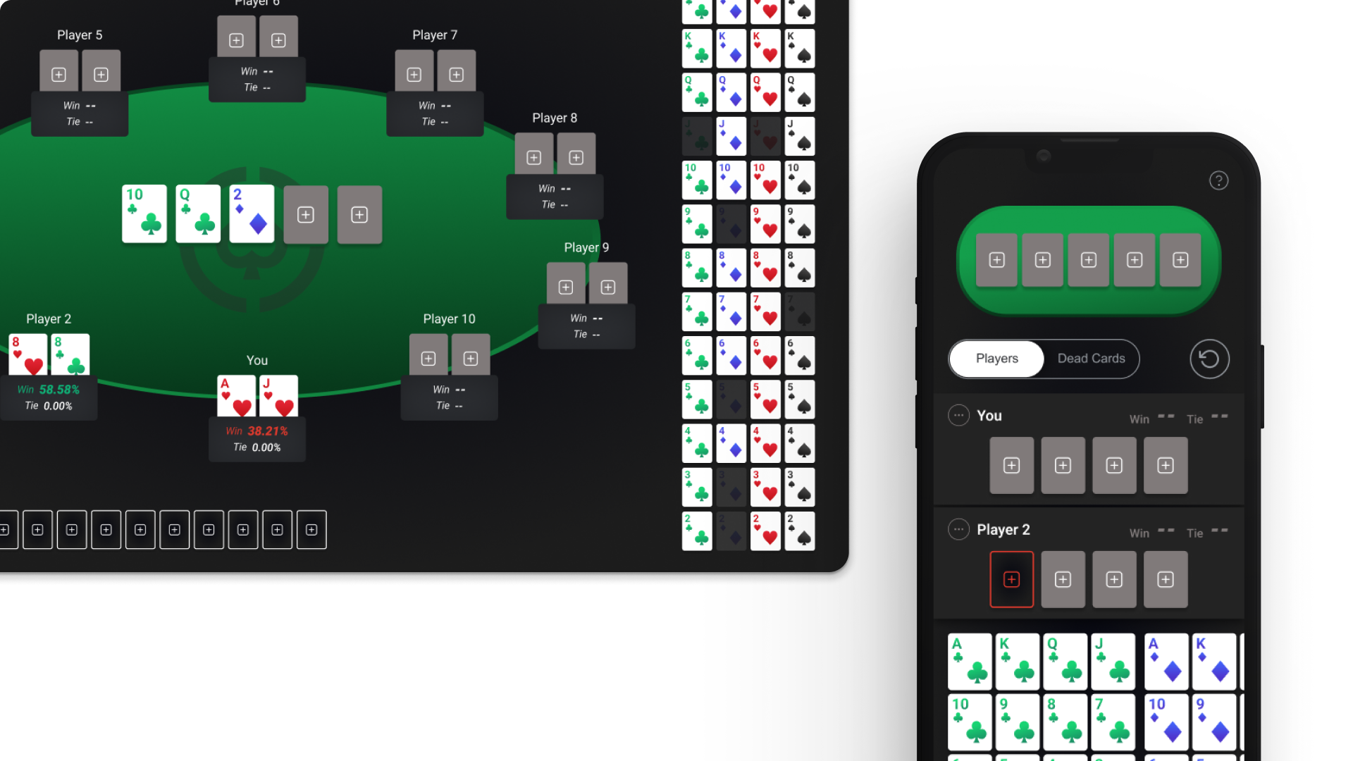 Poker Odds Calculator - SEO Growth Tool  for PokerScout